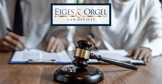 gavel and divorce papers